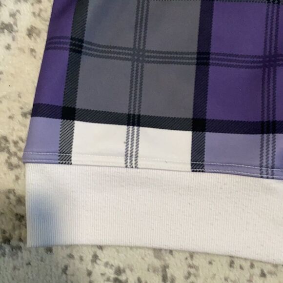 Empyre light jacket zip up sweatshirt plaid purple size M - Picture 16 of 16